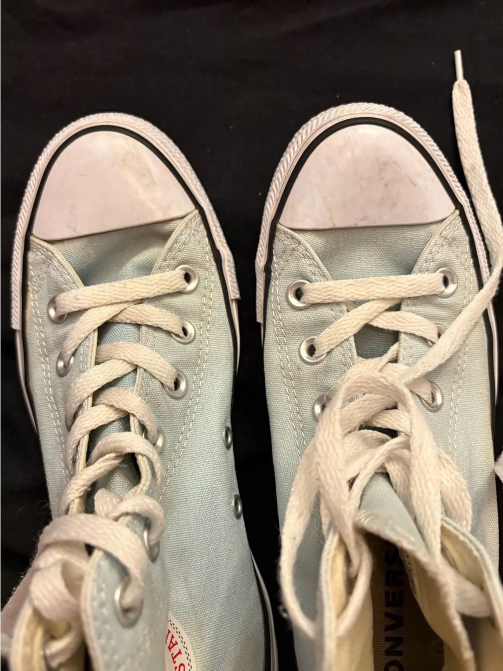 Converse High Top Sneakers in Light blue Canvas